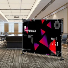 VEVOR 10 X 8 Ft Backdrop Banner Stand Adjustable Height And Width Newest Step An