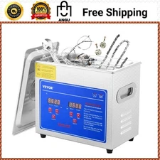 SKYSHALO 3L Ultrasonic Cleaning Machine 40kHz Digital Timer Heater for Jewelry