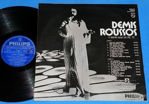 Demis Roussos - Velvet Mornings BRAZIL LP 1972 1st press Aphrodite´s Child - Imagem 2 de 2