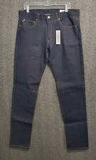 Mizzen + Main Jeans Mens Straight Leg 34x35 USA Made Stretch Dark Wash NWT