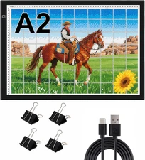 A2 Extra Large Tracing LED Light Pad Kits for Diamond Art, Sketching, Painting -