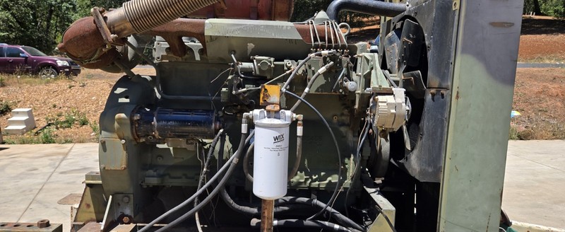CAT 3306 TURBO DIESEL ENGINE ON TRAILER  CATIPILLER 3306