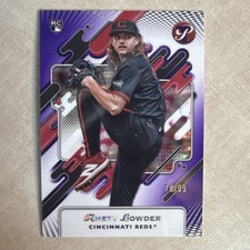 Topps Pristine 2025 Rhett Lowder Reds Purple Pulsar Rookie #56 /99 Baseball Card