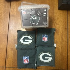 NFL Green Bay Packers Regulation Bean Bag Toss Set Cornhole 4 Bags w/ Case