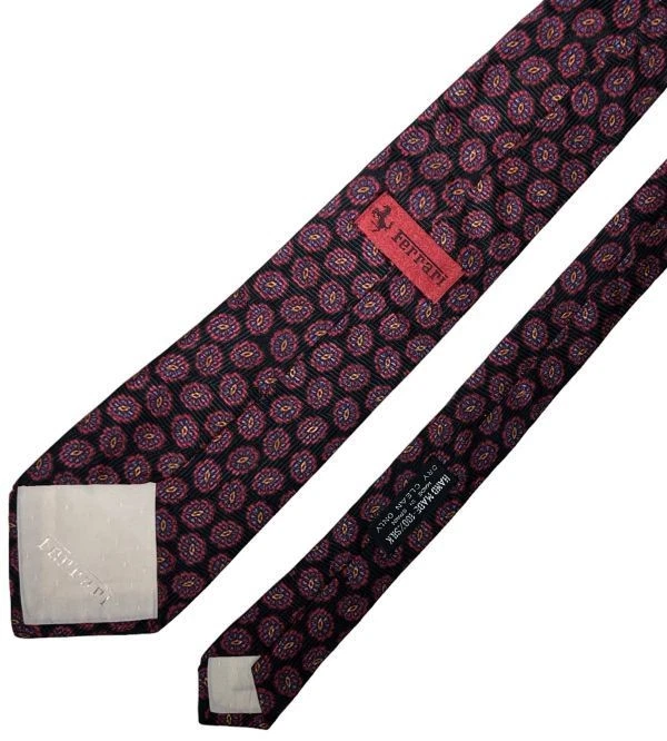Corbata corbata Ferrari usada para hombre unisex alféizar 100 % multicolor preciosa #4 Foto 4 de 4