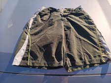 Speedo Swim Trunks Mens Medium Green Camo Shorts Mesh Lined Drawstring Polyester