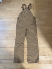 L.L.Bean Rugged Utility Beige Brown Overalls ...