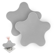 Silicone Drain Cover, Bath Drain Cover with 5 Strong Suction Cups, 6 inch Lar...