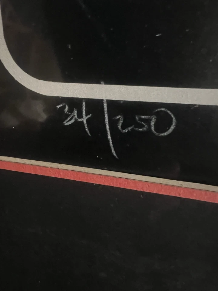 Raro póster artístico Valenchis Porsche 911 firmado y numerado 34/250 marco cromado años 80 Foto 3 de 4