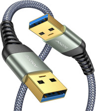 USB to USB Cable, USB 3.0 a to a Male to Male Cable Never Rupture Double End T