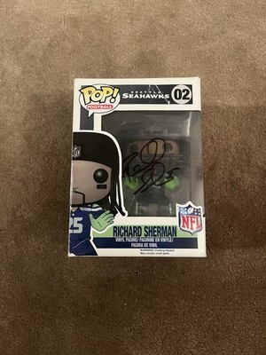 Richard Sherman Autographed Funko Pop Seattle Seahawks