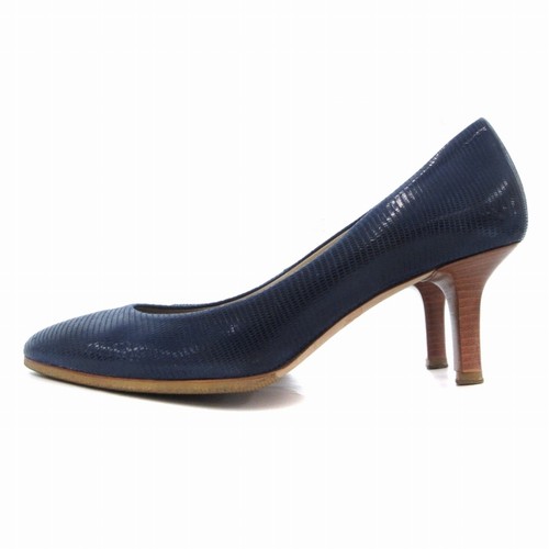 Tod'S Pumps Juice Round Toe High Heels 24.5Cm Navy /Ae Gy19 Women'S - Picture 2 of 8