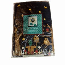 DEBBIE MUMM Halloween Oblong Vinyl Tablecloth...