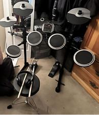    Donner DED-80 Electric Drum Set Gray With Throne Headphones Melodics Lesson