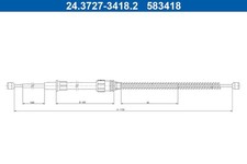 Seilzug Feststellbremse hinten für AUDI SEAT SKODA VW A1 Allstreet City Carver