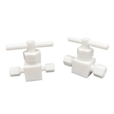 3 4 6 8 10-25mm Tube OD PTFE Compression Union Needle Valve Crane Shutoff Valve
