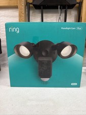 Ring Floodlight Cam Wired Plus 1080p Outdoor WiFi Camera with Night Vision Black