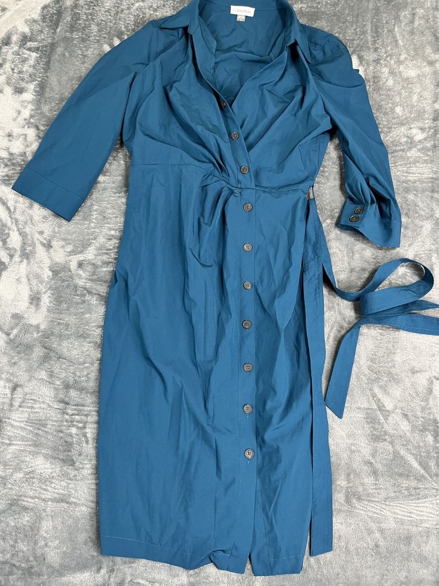calvin klein blue shirt dress Buy Calvin Klein Blue Boxy Linen Belted Shirt Dress from Next USA