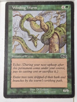 Winding Wurm - Urza's Saga - Magic the Gathering MTG Nice!