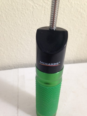 #ad Flashlight Menards green flexible head flash light $12.99