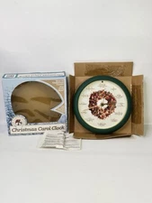 Christmas Carol Clock Feldstein 12 Carol Wall Clock Original Box New Working 8"