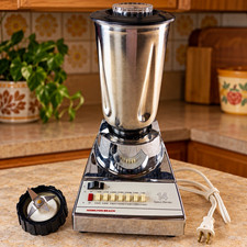 Vintage Hamilton Beach 554-1 14 Speed Blender Stainless Steel Chrome USA Made