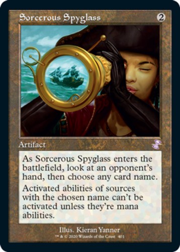 Sorcerous Spyglass - Foil Magic mtg Moderate Play, English Time Spiral Remastere - Picture 1 of 1