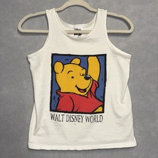 Vintage 90s Mickey Inc Walt Disney World Winnie The Pooh White Tank Top Medium