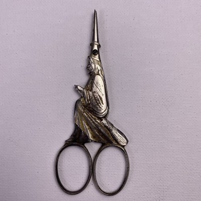 Rare Antique Salem Witch Scissors Germany Original Halloween Broom D. Peres
