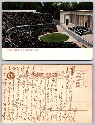 Greek Theater UC Berkeley CA Crowd Performance Postcard