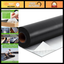 EPDM Rubber Roofing Membrane 50 Mil, 39" x 10 Ft, Durable Black Roll for Waterpr