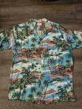 Vintage Watumulls Honolulu Hawaiian Shirt 1950s Graphics Sz M-L