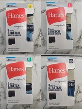 Hanes Originals 3 Pack Men  s Stretch Boxer Briefs Low Rise Moisture Wicking Flex