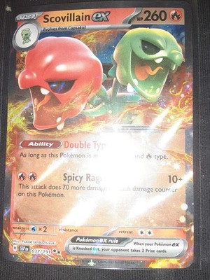 Pokemon Scovillain ex 037/191 Surging Sparks Double Rare Holo sparkle ,