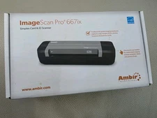 Ambir PS667ix ImageScan Pro Document ID Card Scanner w/USB Cable