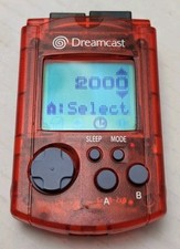 Sega Dreamcast Red Visual Memory Unit VMU Memory Card HKT-7000