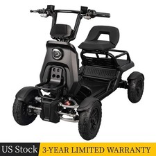 Heavy Duty 4-Wheel Electric Mobility Scooter for Adults with Cargo Platform 500W