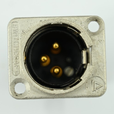 Switchcraft D3M Male XLR 3 Pin Chassis Panel Mt Connector