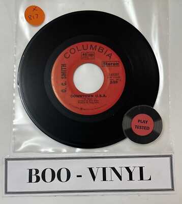 O.C. Smith* - Downtown U.S. A. 7  Funk Soul Vinyl Record EX Condition