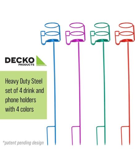 Decko OutDoor 30215 Getränke & Telefon Outdoor Getränke/Handyhalter 4er-Pack - Bild 2 von 7
