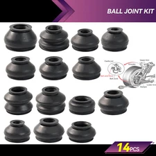 14x Ball Joint Boot Dust Cover Cap Tie Rod Linkages End Set Kit Universal Rubber
