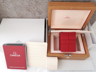 Omega Authentic Wooden Watch Box, New Latest Model, With Travel Red Cube Box