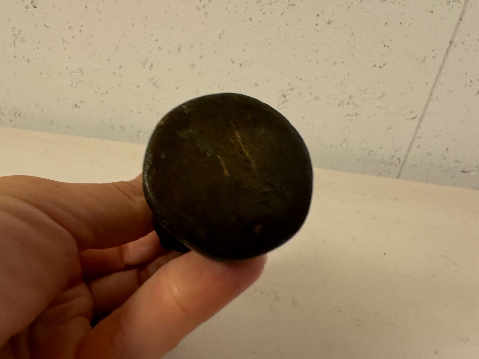 Antique Burmese Bronze Duck Form Opium Weight 318 grams