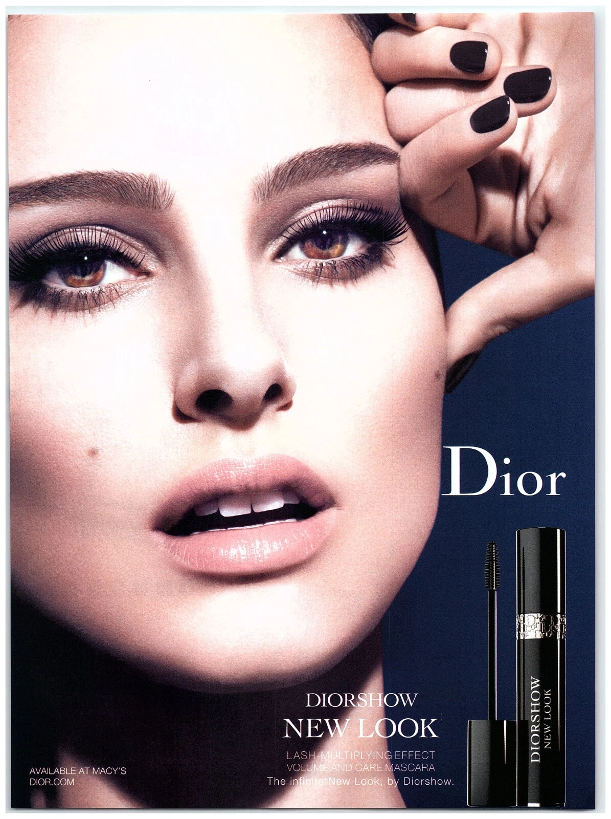 Publicité imprimée maquillage Dior 2012, mascara Natalie Portman Headshot Diorshow New Look