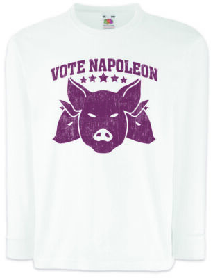 Vote Napoleon Kinder Langarm T-Shirt Animal Animals Farm Logo for der Tiere