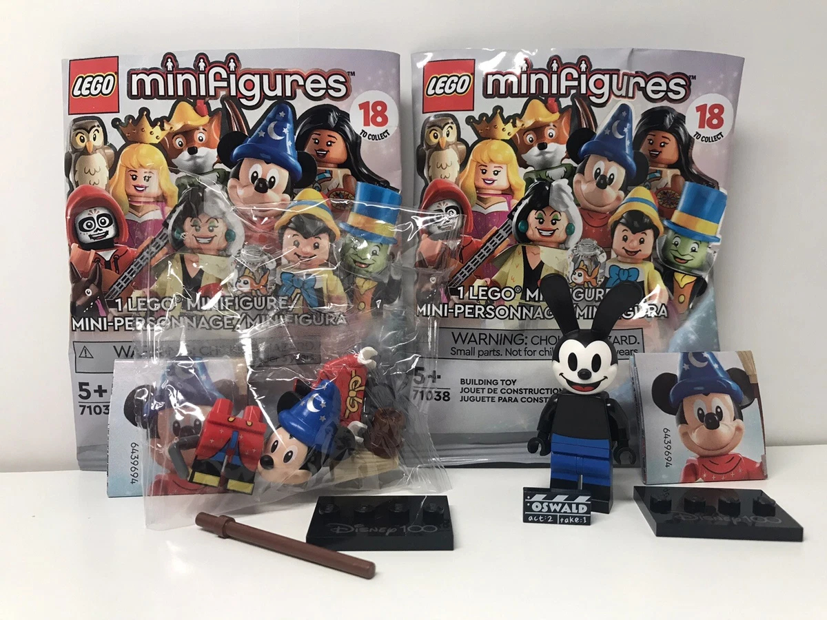 LEGO 71038 Disney Lot Of 2 Oswald Lucky Rabbit Sorcerer Mickey NEW IN HAND