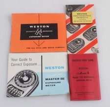 WESTON LIGHT METER MANUALS, GROUP OF 4.