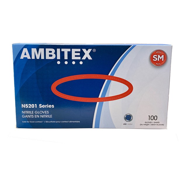 Ambitex N5201 Nitrile Gloves Small Dark Blue, 100ct eBay