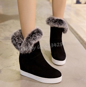 stiefelette mit pelzbesatz