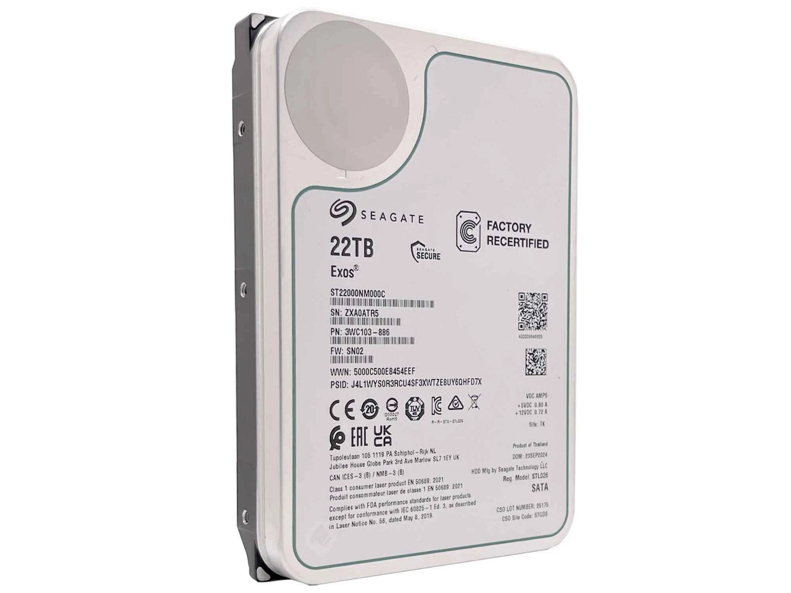 Seagate Exos ST22000NM000C 22TB CMR 7200RPM SATA6Gb/s 3.5" Enterprise Hard Drive Review